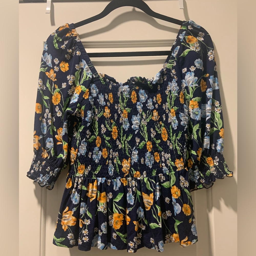 Draper James | Knit Smocked Top